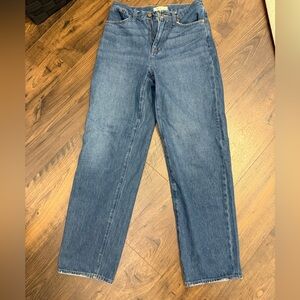 Madewell Women's Baggy Straight Leg Blue Jeans Size 26